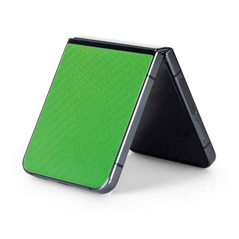 Green Carbon Fiber Specialty Material Galaxy Z Flip5 5G Skin